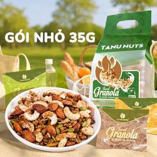  Ngũ cốc granola siêu hạt Special TANU NUTS gói nhỏ mix hạt dinh dưỡng tiện lợi tốt cho mẹ bầu người ăn kiêng 