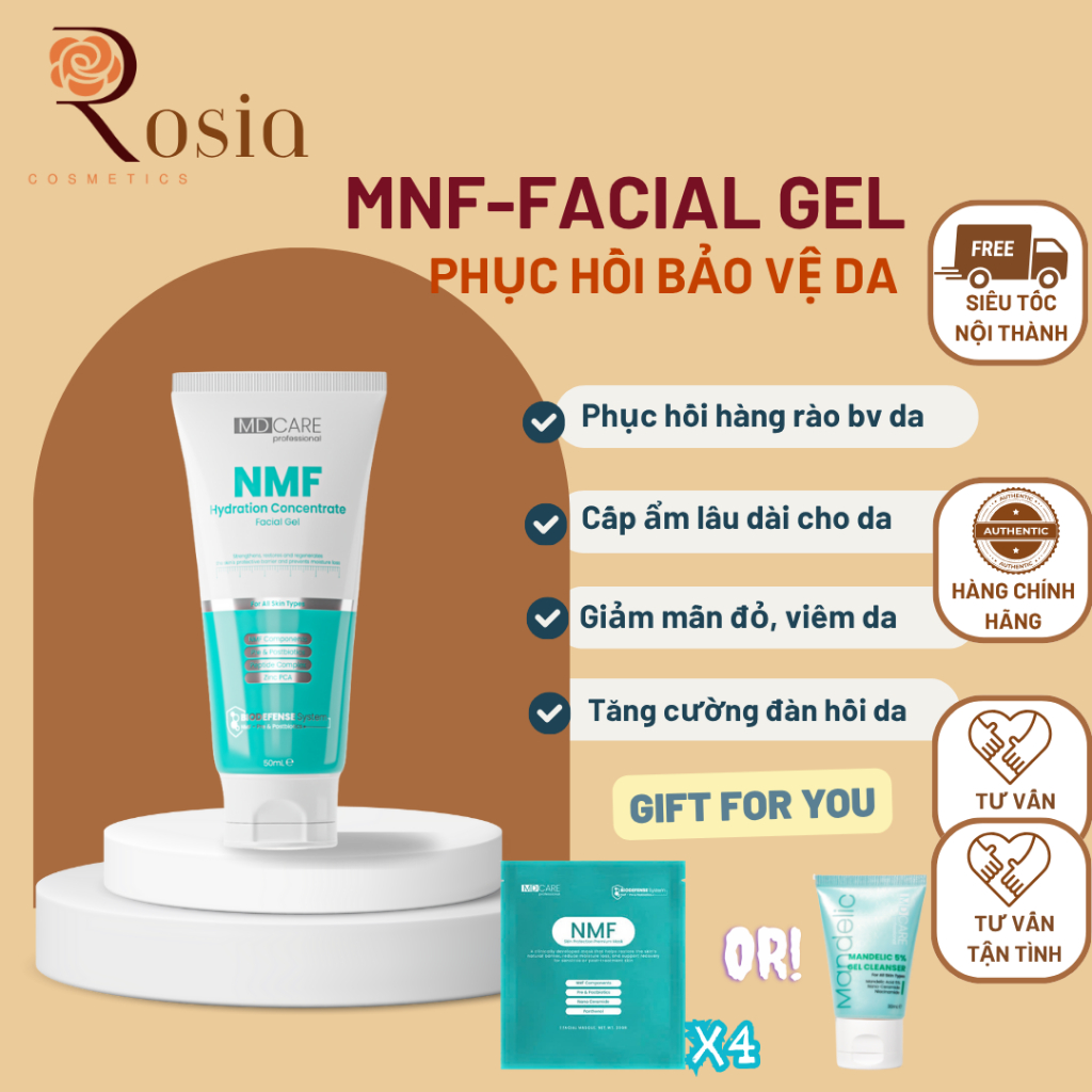 Gel Kiểm Soát Dầu, Tái Tạo Và Phục Hồi MD CARE NMF Hydration Concentrate Facial Gel-ROSIA COSMETICS