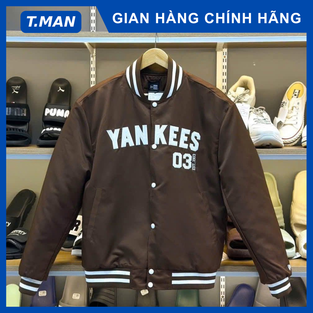 [T.MAN] Áo Bomber New Era Yankees dài tay chần bông, thích hợp cho mùa đông