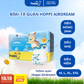 Bỉm Quần Hoppi Airdream Siêu Mỏng Nhẹ – Size M/L/XL/XXL – Cho Bé 6–25kg