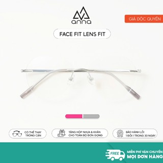  Gọng kính mắt không viền ANNA nam nữ dáng tròn sang trọng SM21007 