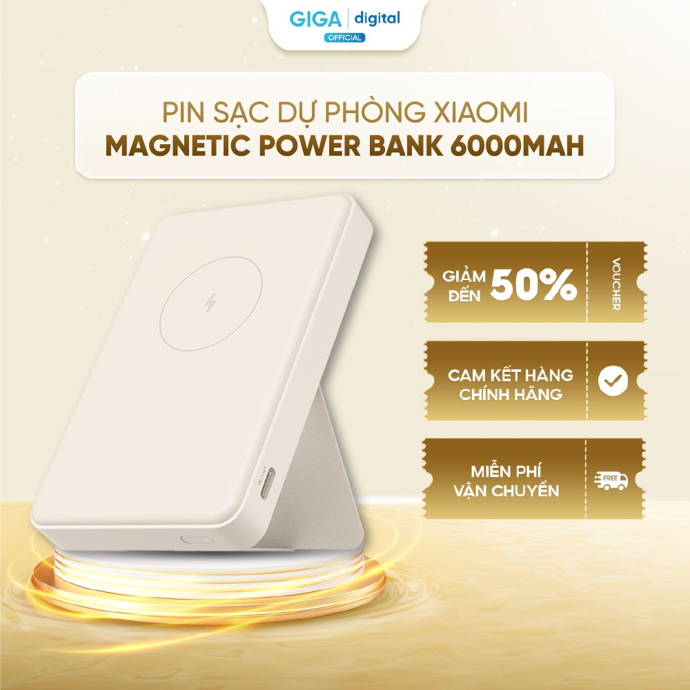 [QUÀ TẶNG KHÔNG BÁN] Pin sạc dự phòng Xiaomi Magnetic Power Bank 6000mAh BHR9077TH