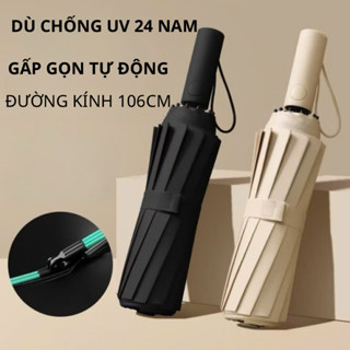  Ô Dù Che Mưa Che Nắng 12 Nan Dẻo Gấp Gọn Tự Động chất liệu Polyester Dù Chống Tia UV Dù Chống Nước Cao Cấp 