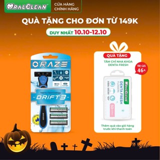 Dao Cạo Râu 3 Lưỡi O'RAZE DRIFT 3 – Cạo Êm Sạch Sâu, Giảm Kích Ứng