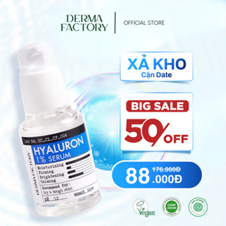 Tinh chất dưỡng ẩm căng mướt da Derma Factory Hyaluron 1% Serum