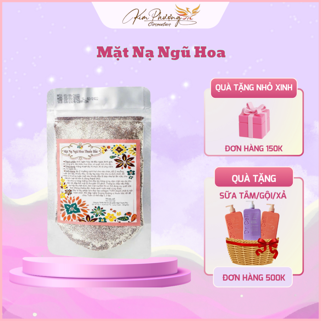 Mặt Nạ Ngũ Hoa DR CELL 80g cấp ẩm trắng da ngừa mụn