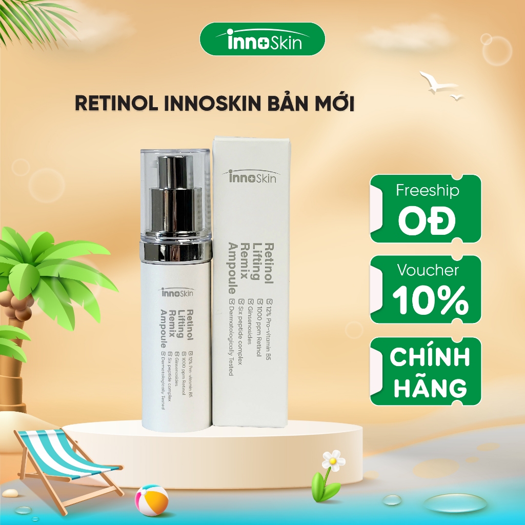 Tinh Chất Retinol Innoskin Lifting Remix Ampoule 30ml ( Mẫu Mới) Làm Chậm Lão Hóa, Cải Thiện Độ Đàn 
