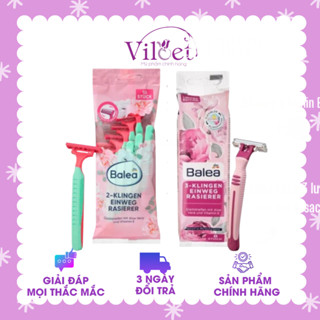 [CHE TÊN] Dao cạo lưỡi kép nam nữ Balea Đức, cạo lông mày, mặt, nách, chân, vùng kín - Shop Viloet