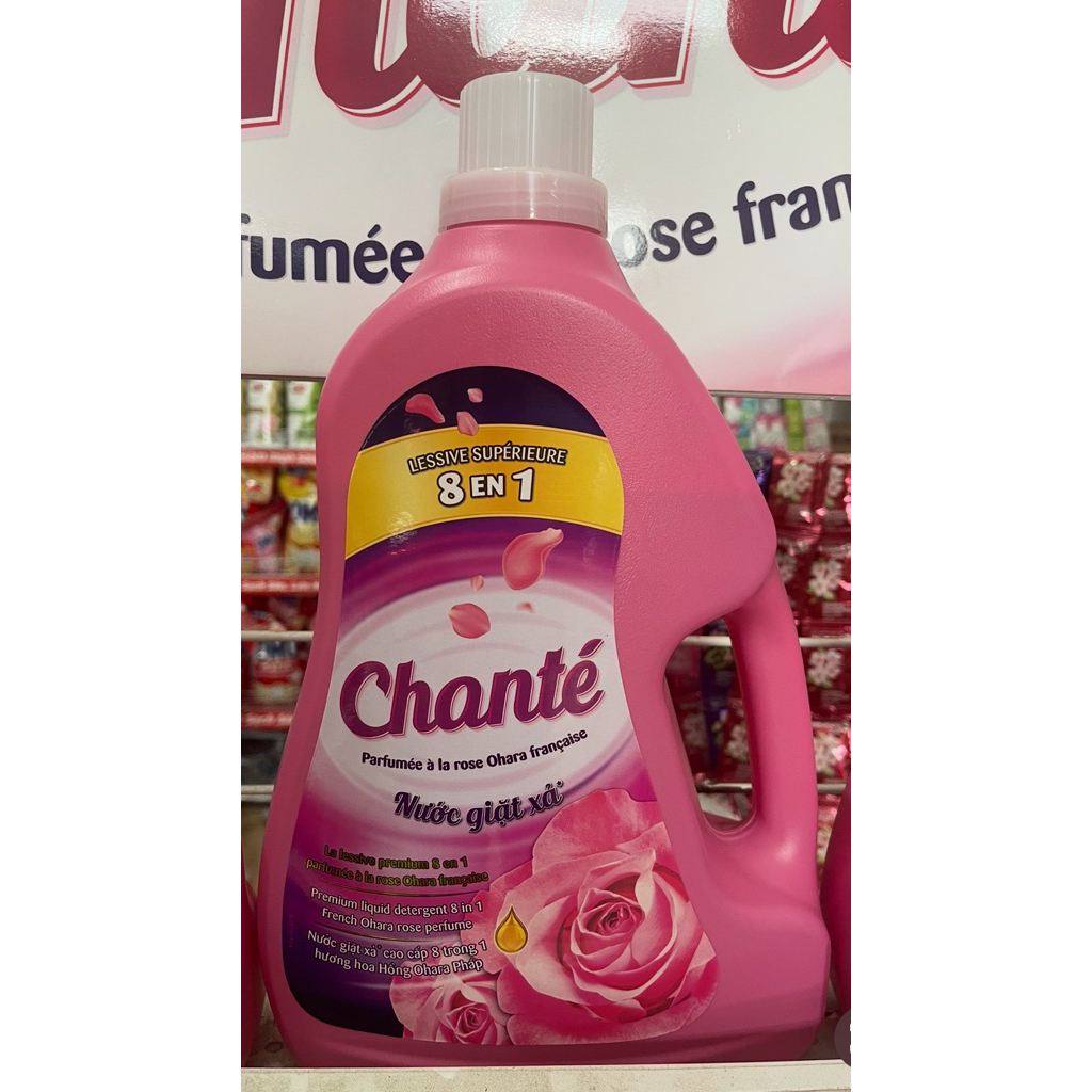 Combo 2 chai nước giặt xả chante 8in1