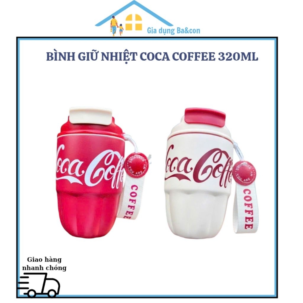 Bình Giữ Nhiệt Coffee Inox 304 Dùng Tích 320ml