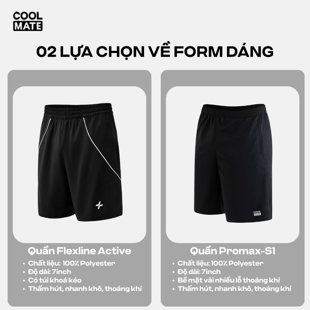 [GIÁ TỐT TRÊN LIVE]Set bộ đồ quần áo thể thao nam pickleball FlexLine Active Thoáng khí thấm hút tốt Coolmate | BigBuy360 - bigbuy360.vn
