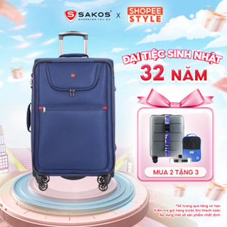 Vali Kéo Vải Du Lịch SAKOS WINNER 6 - Size M (24inch)/ Ký Gửi (Trung) - Khóa TSA - Chống Thấm, Trượt Nước