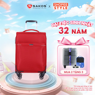 Vali Kéo Vải Du Lịch SAKOS STARLINE 4.5 - Size XS (18inch)/ Xách Tay (Cabin) - Khóa TSA - Chống Thấm, Trượt Nước