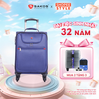 Vali Kéo Vải Du Lịch SAKOS CHAMPION 7 - Size L (28inch)/ Ký Gửi (Đại) - Khóa TSA - Chống Thấm, Trượt Nước