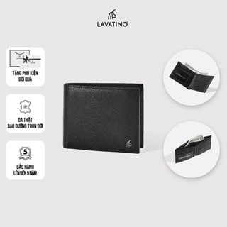   New Item  Ví Da Nam Có Ngăn Khóa Ngăn Tiền Lót Da 100% Da Bê Cao Cấp Chính Hãng LAVATINO - Lion WB53 