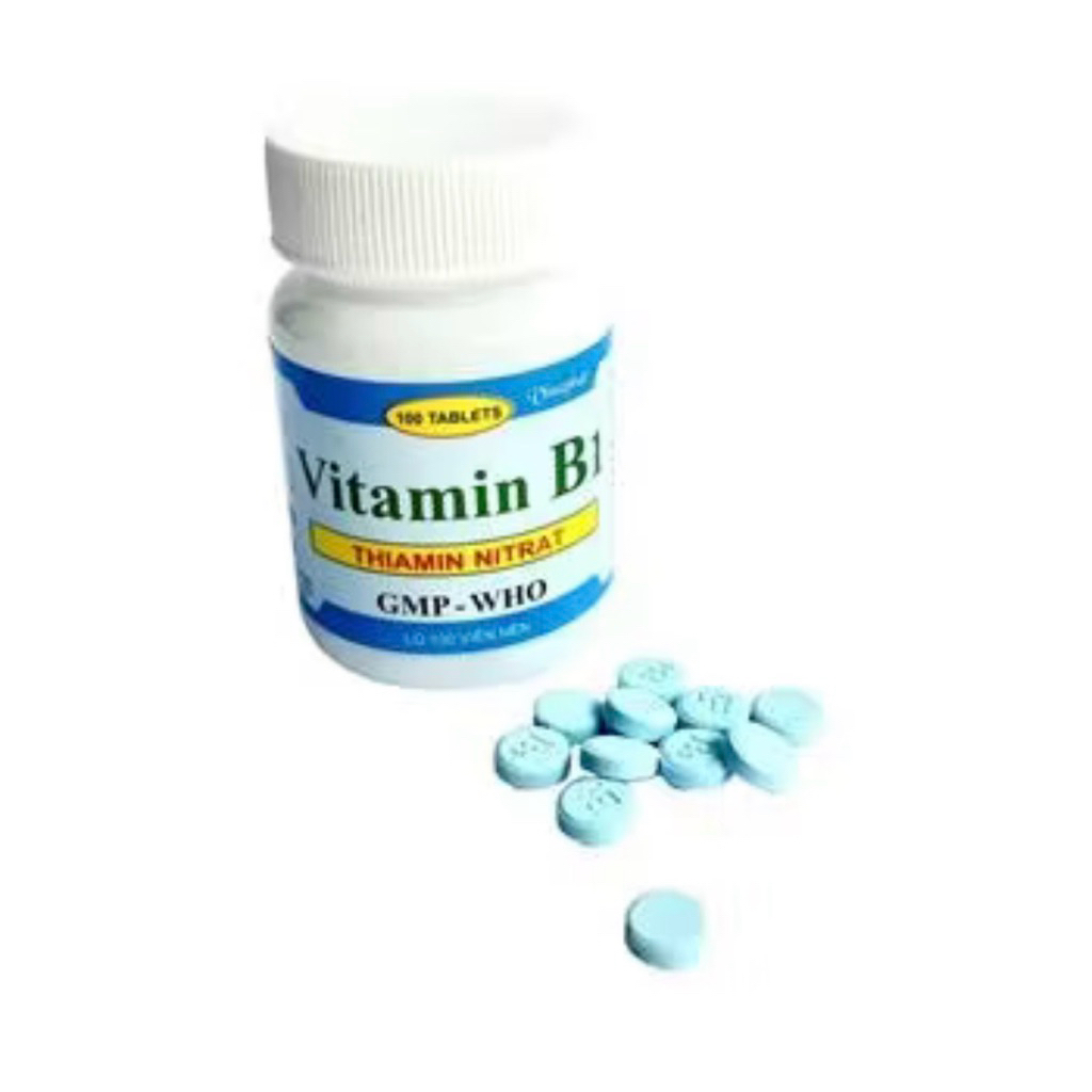 Vitamin B1 giảm rụng tóc ,trắng da- Lọ 100 viên