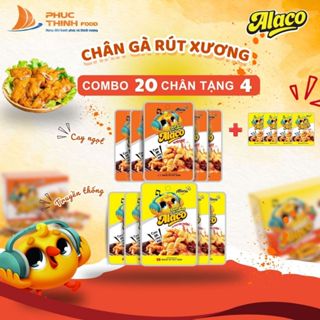 [Mua 20+4 vị ngẫu nhiên] Combo 20 Chân Gà Rút Xương Vị Truyền Thống Và Cay Ngọt Alaco Hàng Có Chứng Nhận VS ATTP