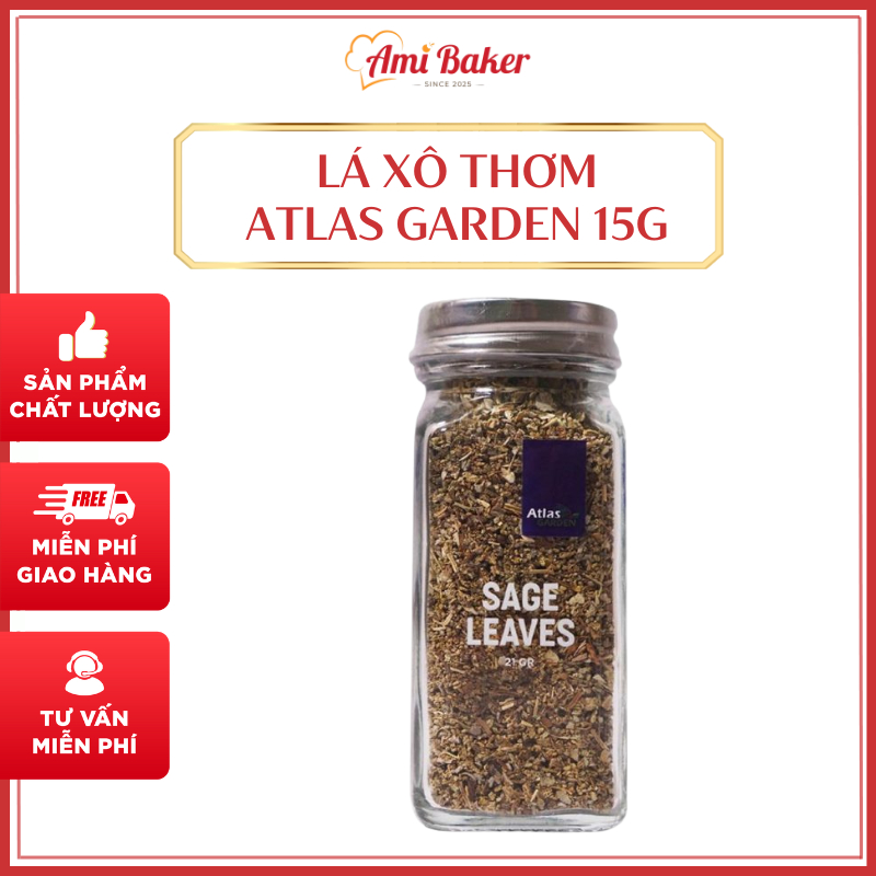 Lá Xô Thơm Sage Leaves Atlas Garden 15g