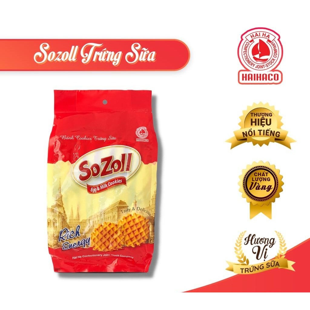 3 Gói Bánh Sozoll gói 185g Hải Hà