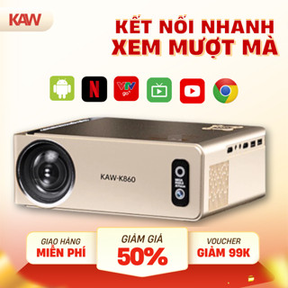 Máy chiếu mini KAW K860 mới 2023 độ phân giải 4K hình ảnh sắc nét âm thanh sống động