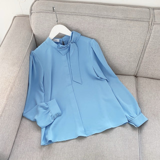 Áo lụa cổ nơ ( giá sale)