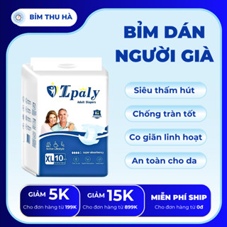 Bỉm Dán Người Già IPALY Size M/L/XL - Combo 100 Miếng Tã Dán Siêu Thấm Hút, Chống Tràn, Khô Thoáng