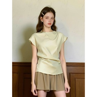  Áo Lụa Nữ Cổ Tròn Tay Ngắn Dáng Suông Basic LACHIN Áo Cánh Dơi Dạo Phố Dự Tiệc AO020 