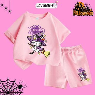 Bộ cộc tay Halloween 2025 cho bé Quần áo Halloween cho bé gái chất Thun cotton Mềm mịn - LaVB112