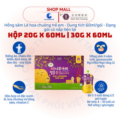 [HỎA TỐC] Kim's Red Ginseng - Hồng sâm lê hoa chuông trẻ em
