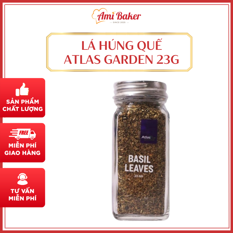 Lá Húng Quế Basil Leaves Atlas Garden 23g