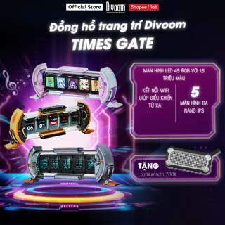 Đồng hồ kỹ thuật số Times Gate Divoom 5 màn hình LED IPS 45 RGB 1.6 triệu màu kết nối WIFI - BH 12 tháng
