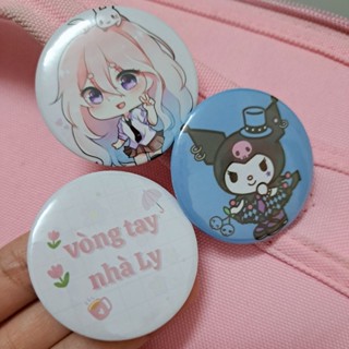  Huy hiệu pin cài IN THEO YÊU CẦU dùng cài áo cài ba lô túi xách 