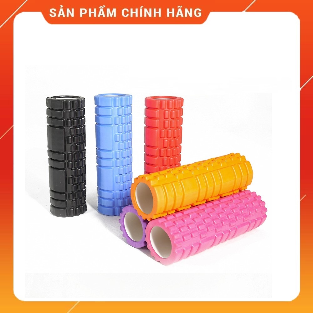 Con lăn (Gai Dẹt) massage tập yoga, gym Foam Roller bản 30Cm - 33cm- 45Cm-60Cm Các Màu