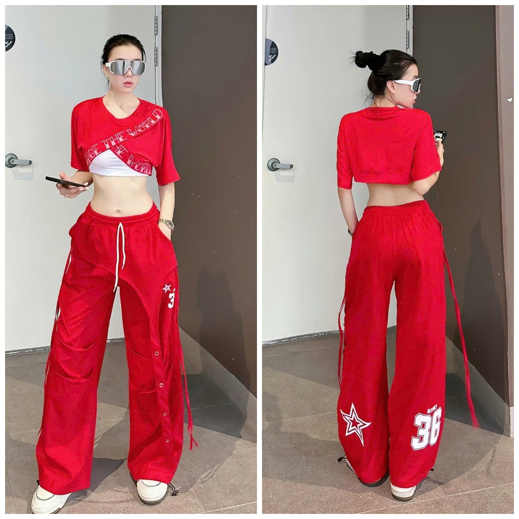 ✅SET TANK WORLD+QUẦN 36 tập Zumba,Gym, Yoga, Aerobic, thể dục nữ, dân vũ, shuffle dance, pickleball