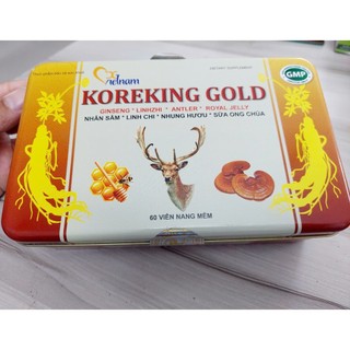   Sâm Chính Hãng  Koreking Gold - Sâm hộp thiếc   Hộp 60 viên   - THỰC PHẨM BỒI BỔ SỨC KHỎE. 
