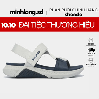 Giày Sandals Nam Nữ Shondo F7 Racing Phối Màu Xám Rêu Xanh Dương F7R2435
