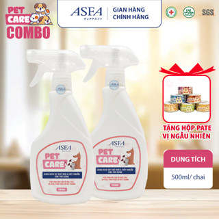   Combo 2 Chai  Xịt Khử Mùi Diệt Khuẩn Cho Chó Mèo ASFA Pet Care 500ml Khử Mùi Chậu Cát Khay Vệ Sinh Chó Mèo 