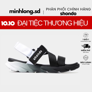 Giày Sandals Shondo F6 Sport ombre đế 2 màu đen trắng F6S0110