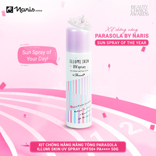 Xịt chống nắng nâng tông thon gọn Naris Parasola Illumi Skin UV Spray SPF50+ / PA++++ 80gr