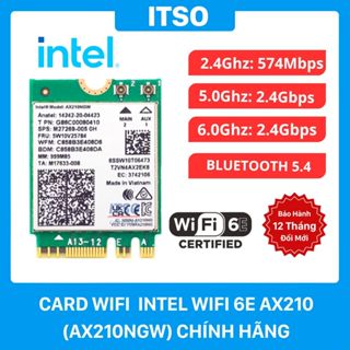 Card WIFI Intel AC7260 AC8260 AC9260 AX200 AX210 khe M2 cho laptop - Thiết bị thu wifi cho máy tính