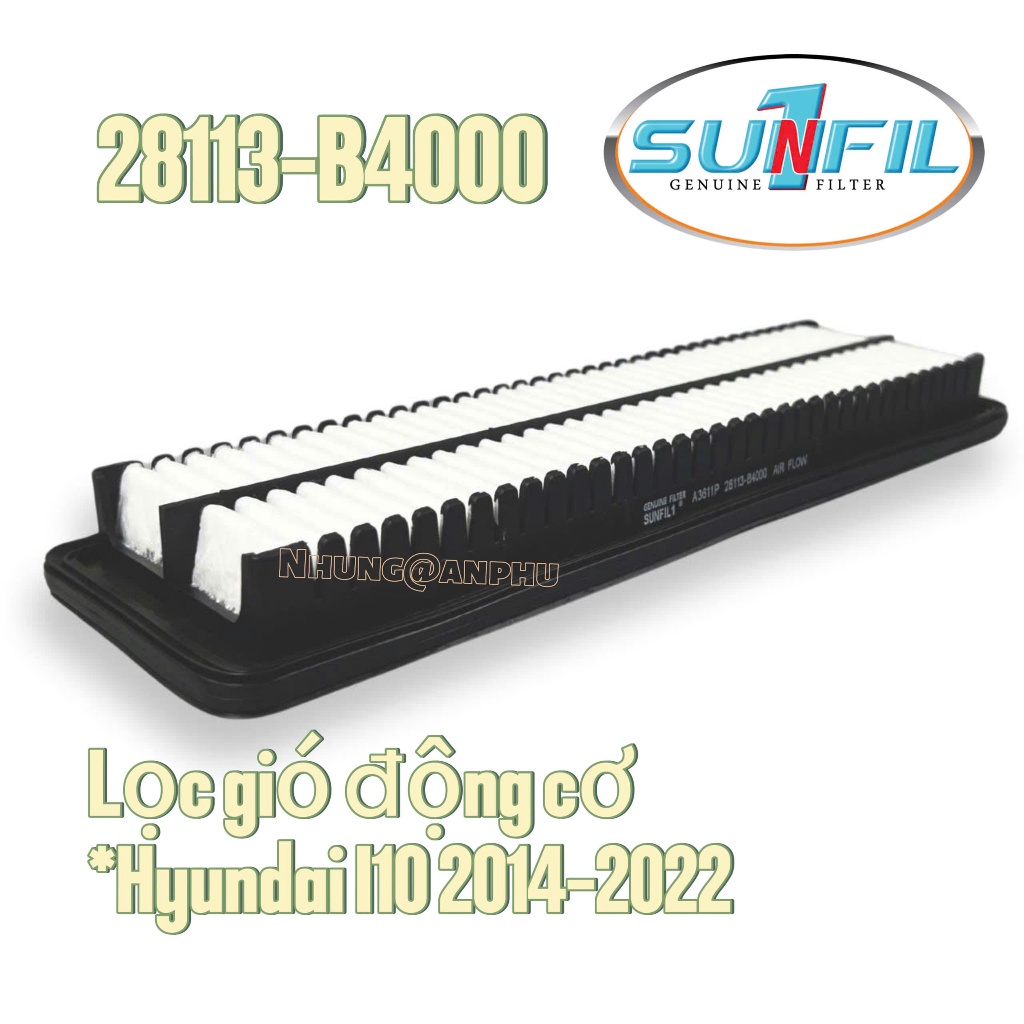 [SUNFIL 1] [A3611P] Lọc gió động cơ Innova 2017, Fortuner 2017, Hilux 2017