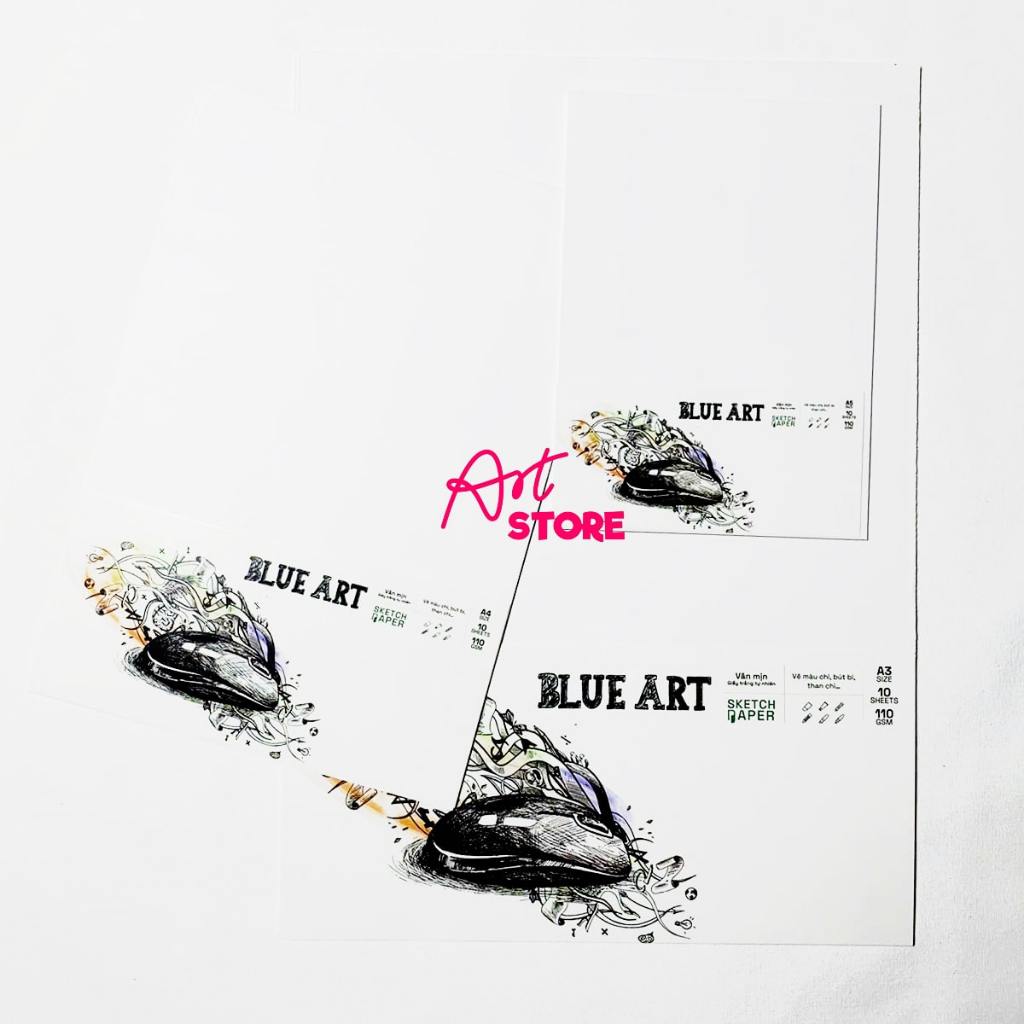 [Art Store] Giấy Vẽ Sketch Blue Art White 110gsm – Khổ A5 | A4 | A3