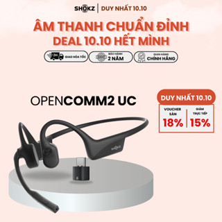 Tai nghe Bluetooth truyền âm thanh qua xương Shokz OPENCOMM2/OPENCOMM2 UC - Hàng Chính Hãng