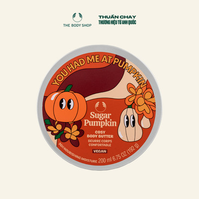 [Độc Quyền Online] Bơ Dưỡng Thể Bí Đỏ Thơm Dịu Ẩm Mượt Sugar Pumpkin Body Butter 200ml The Body Shop
