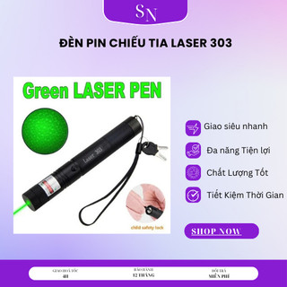 Đèn Pin Chiếu Tia Laser 303 Cao Cấp Đèn Laser - Bút Laze Lazer 303 Tia Xanh