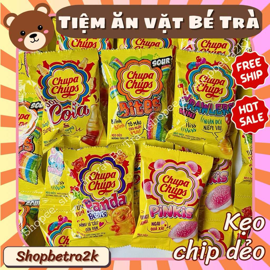 Kẹo dẻo Chupa Chups Bites các hình (gói 24gr)