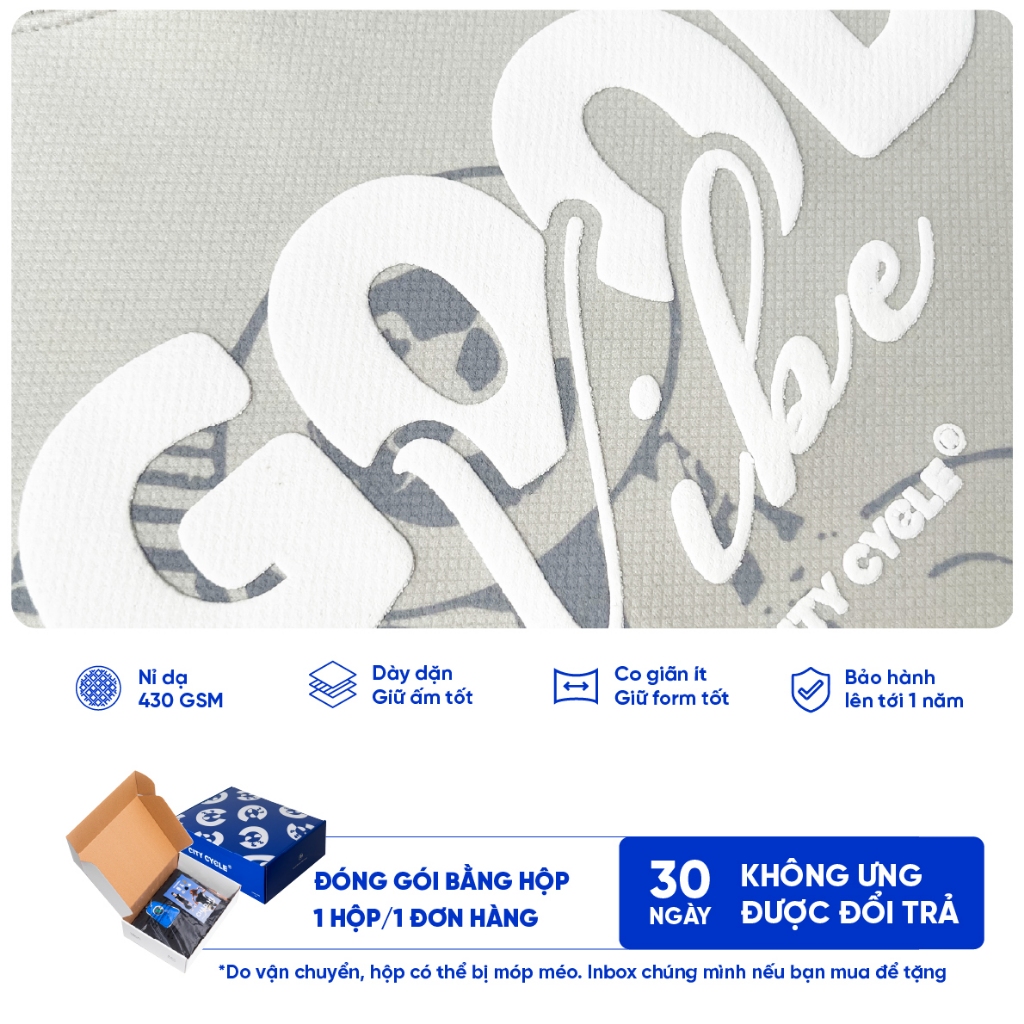 Áo sweater nỉ dạ boxy mùa đông nam nữ Local Brand Chính Hãng City Cycle Áo sweater Staycation | BigBuy360 - bigbuy360.vn