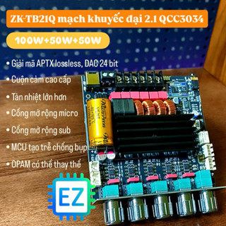  ZK-TB21Q mạch khuyếch đại âm thanh 2.1 bluetooth cao cấp QCC3034 100W+50W*2 