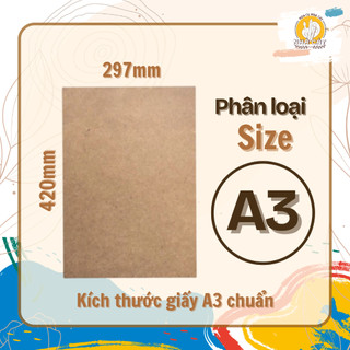 [hoacunhacat] Bảng Gỗ A2, A3, A4 Kê Giấy Vẽ  dày 6mm - Gỗ MDF Cốt Nâu
