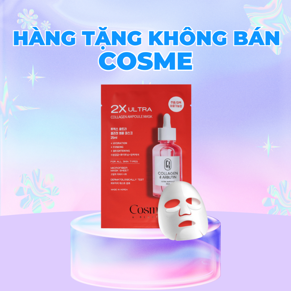 (Hàng Tặng Không Bán) 3M Mặt Nạ Giấy Tế Bào Gốc COSME 2X Ultra Collagen Ampoule Mask 25ml